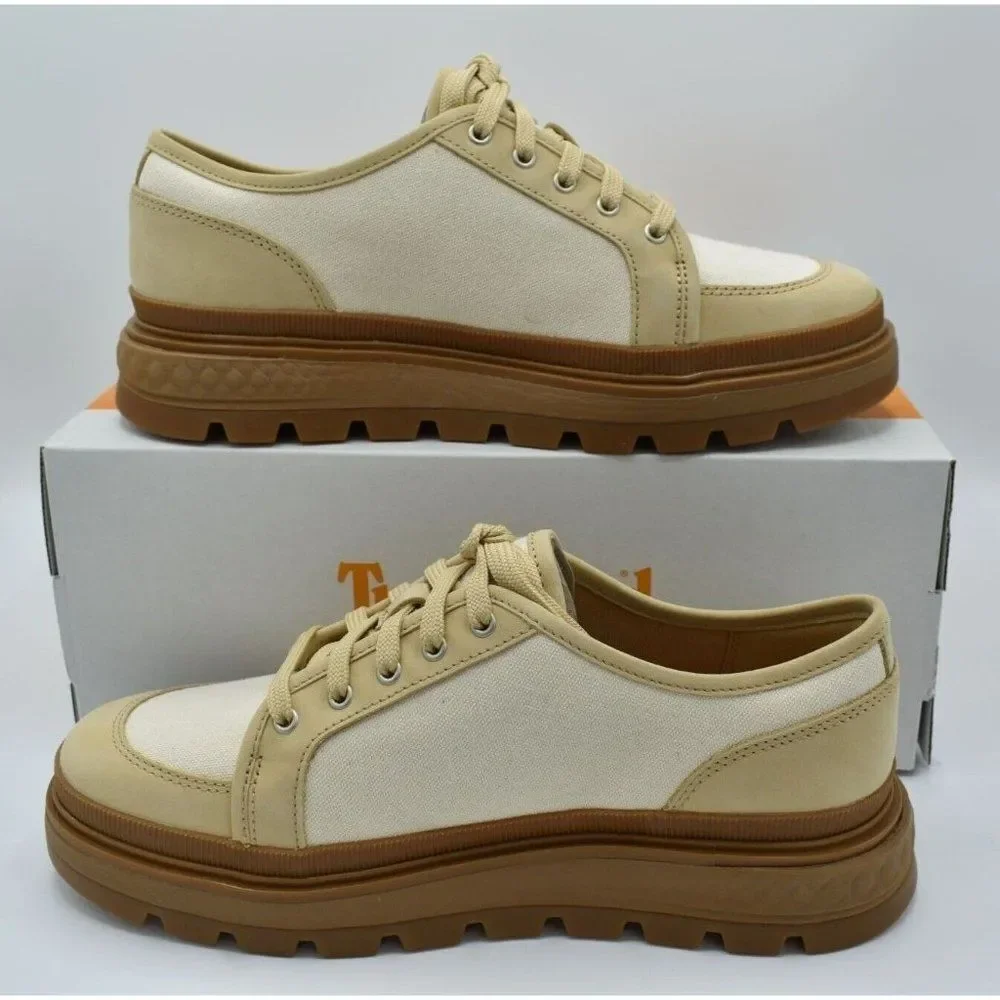 Timberland Womens Size 9.5‎ Ray City EK+ Natural Canvas Platform Oxford Shoes